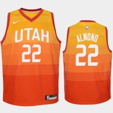 Utah Jazz #22 Morris Almond Jersey -Orange 2017-2018 City