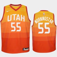 Utah Jazz #55 Darren Morningstar Jersey -Orange 2017-2018 City