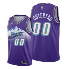 Utah Jazz #00 Greg Ostertag Jersey -Purple Throwback