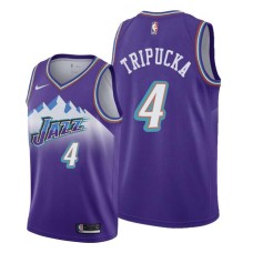 Utah Jazz #4 Kelly Tripucka Jersey -Purple Throwback