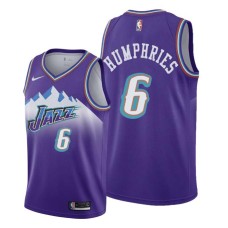 Utah Jazz #6 Jay Humphries Jersey -Purple Throwback