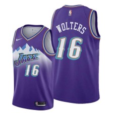 Utah Jazz #16 Nate Wolters Jersey -Purple Throwback