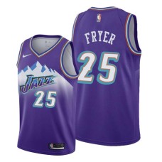 Utah Jazz #25 Bernie Fryer Jersey -Purple Throwback