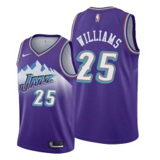 Utah Jazz #25 Rickey Williams Jersey -Purple Throwback