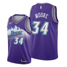 Utah Jazz #34 Otto Moore Jersey -Purple Throwback