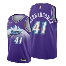 Utah Jazz #41 Juancho Hernangomez Jersey -Purple Throwback