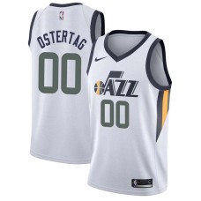 Utah Jazz #00 Greg Ostertag Jersey -White