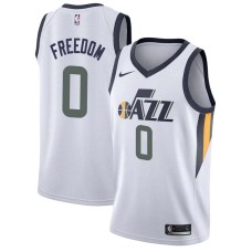 Utah Jazz #0 Enes Freedom Jersey -White