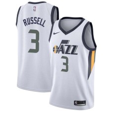 Utah Jazz #3 Bryon Russell Jersey -White