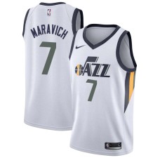 Utah Jazz #7 Pete Maravich Jersey -White