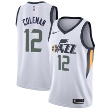 Utah Jazz #12 EC Coleman Jersey -White