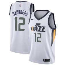 Utah Jazz #12 Fred Saunders Jersey -White