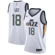 Utah Jazz #18 Ron Lee Jersey -White