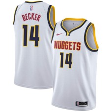 Denver Nuggets #14 Arthur Becker Jersey -White