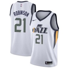 Utah Jazz #21 Truck Robinson Jersey -White