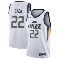 Utah Jazz #22 John Drew Jersey -White