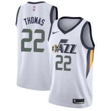 Utah Jazz #22 Malcolm Thomas Jersey -White