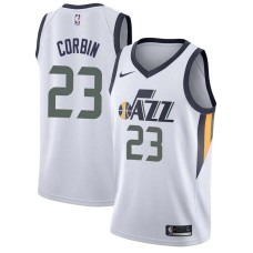 Utah Jazz #23 Tyrone Corbin Jersey -White