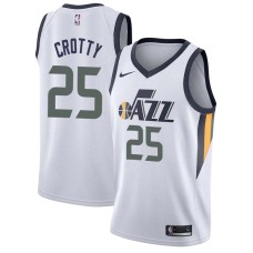 Utah Jazz #25 John Crotty Jersey -White