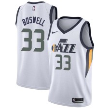 Utah Jazz #33 Tom Boswell Jersey -White