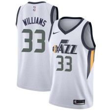 Utah Jazz #33 Aaron Williams Jersey -White