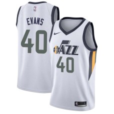 Utah Jazz #40 Jeremy Evans Jersey -White