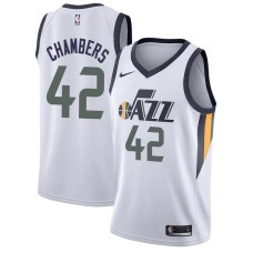 Utah Jazz #42 Tom Chambers Jersey -White