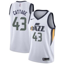 Utah Jazz #43 Bobby Cattage Jersey -White