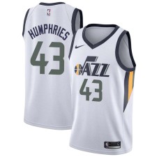 Utah Jazz #43 Kris Humphries Jersey -White