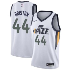 Utah Jazz #44 Allan Bristow Jersey -White