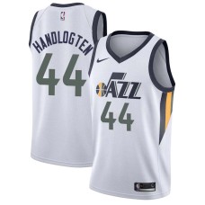 Utah Jazz #44 Ben Handlogten Jersey -White