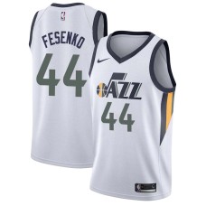 Utah Jazz #44 Kyrylo Fesenko Jersey -White