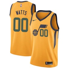 Utah Jazz #00 Slick Watts Jersey -Yellow