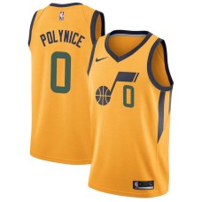 Utah Jazz #0 Olden Polynice Jersey -Yellow