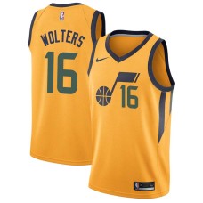 Utah Jazz #16 Nate Wolters Jersey -Yellow