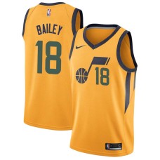 Utah Jazz #18 Gus Bailey Jersey -Yellow