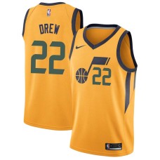 Utah Jazz #22 John Drew Jersey -Yellow