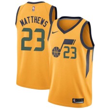 Utah Jazz #23 Wesley Matthews Jersey -Yellow