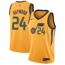 Utah Jazz #24 Spencer Haywood Jersey -Yellow