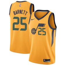 Utah Jazz #25 Jim Barnett Jersey -Yellow