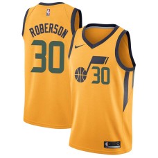 Utah Jazz #30 Rick Roberson Jersey -Yellow