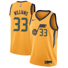 Utah Jazz #33 Aaron Williams Jersey -Yellow