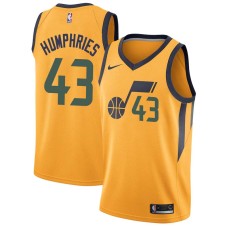 Utah Jazz #43 Kris Humphries Jersey -Yellow