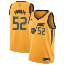 Utah Jazz #52 Brett Vroman Jersey -Yellow