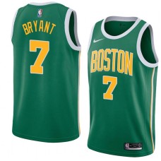 Boston Celtics #7 Em Bryant Jersey -Green_Gold 2018-2019 Earned