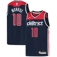 Washington Wizards #10 Earl Monroe Jersey -Navy