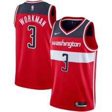 Washington Wizards #3 Haywoode Workman Jersey -Red