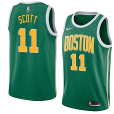 Boston Celtics #11 Charlie Scott Jersey -Green_Gold 2018-2019 Earned