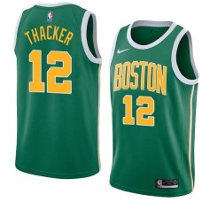 Boston Celtics #12 Tom Thacker Jersey -Green_Gold 2018-2019 Earned