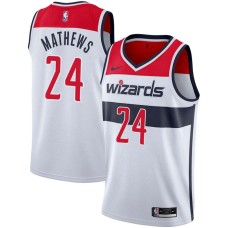 Washington Wizards #24 Garrison Mathews Jersey -White